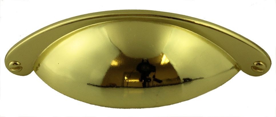 2-1/2" Country Store Cup Pull Polished Brass