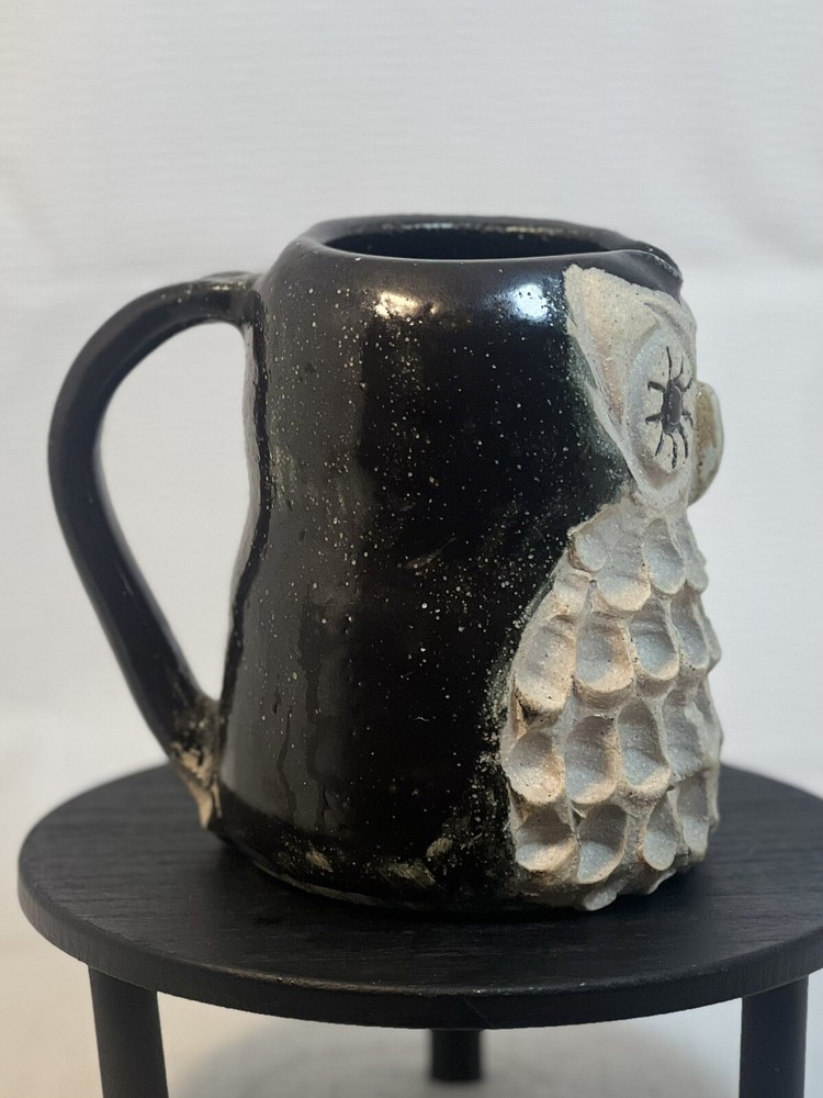 Adorable Handmade Pottery Owl Water Pitcher