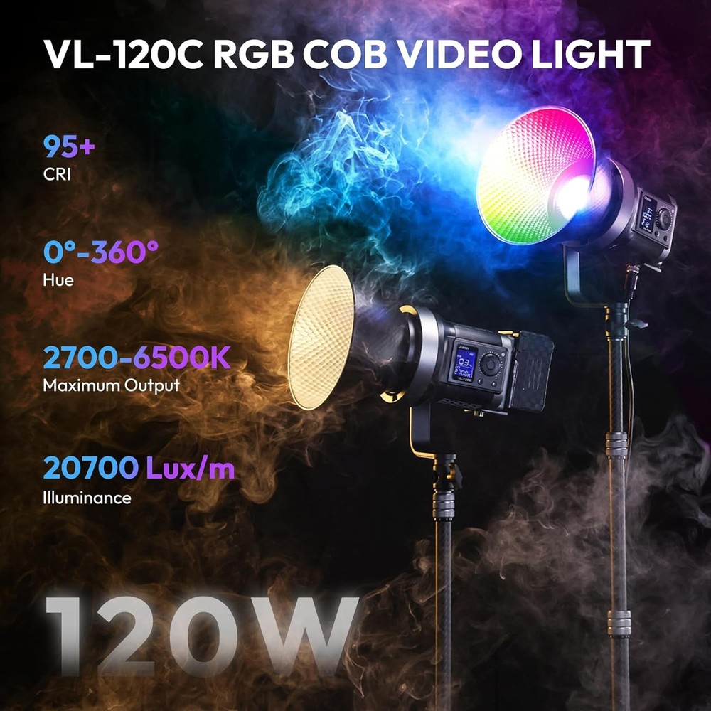 ULANZI 120W COB LED Video Light Studio Lighting App Control
