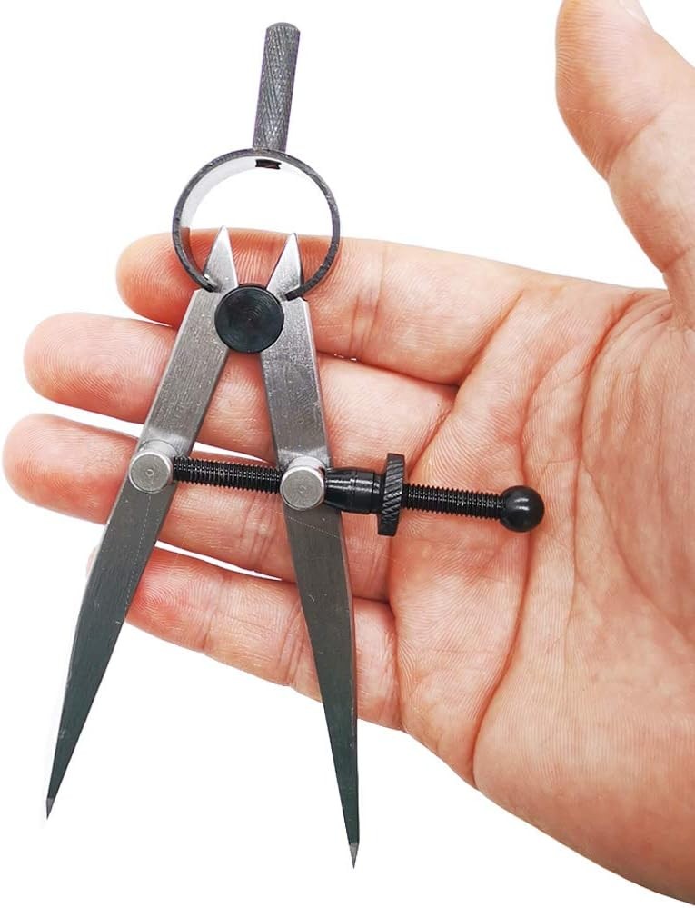 ZLKSKER 4 Inch Professional Leather Compass, Precision Spring Wing...