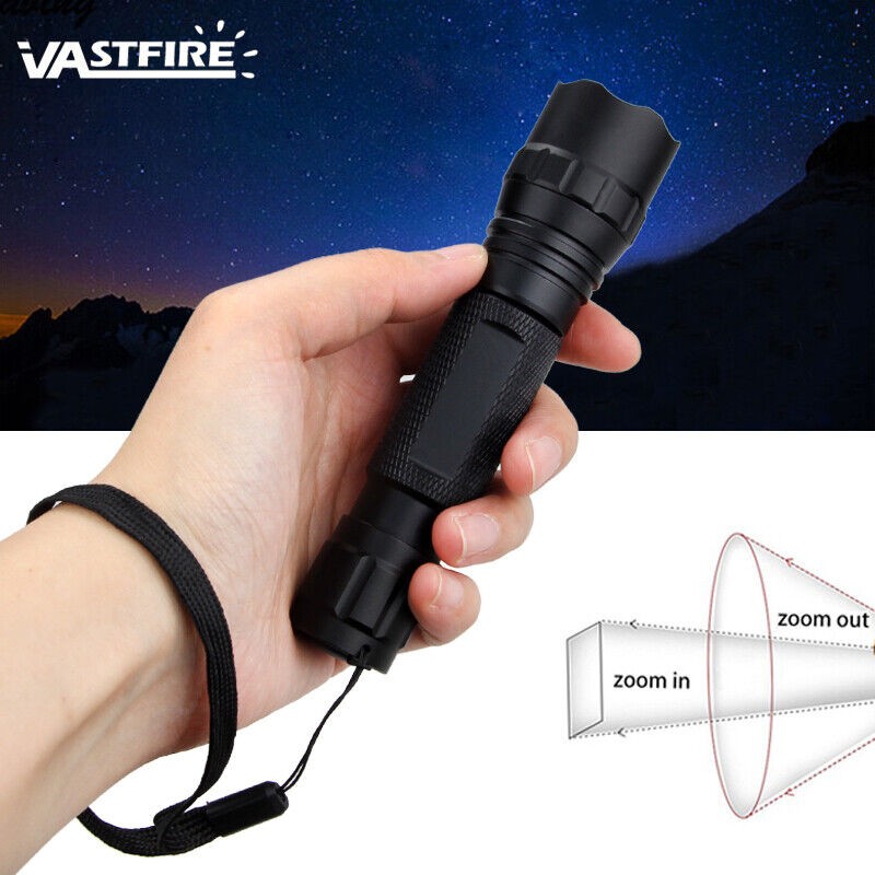 1000LM Predator LED Flashlight Zoomable Rechargeable Torch Hunting Scope Mount