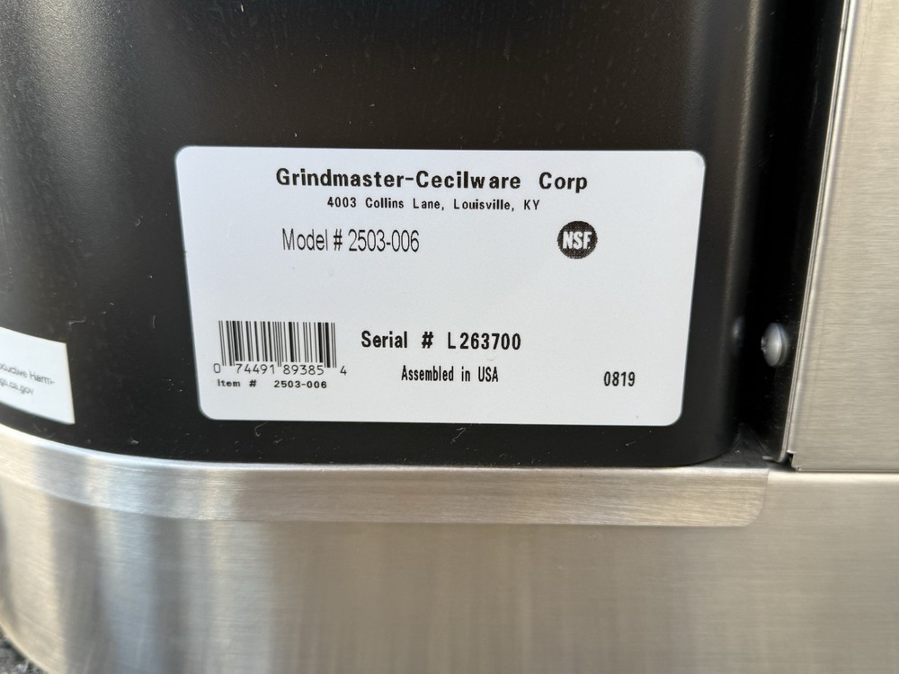 Grindmaster PBC-2W (1004-004) PrecisionBrew 1.5 Gallon Twin Automatic Shuttle