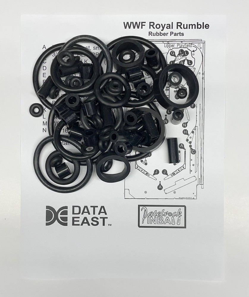 1994 Data East WWF Royal Rumble Pinball Machine Rubber Ring Kit