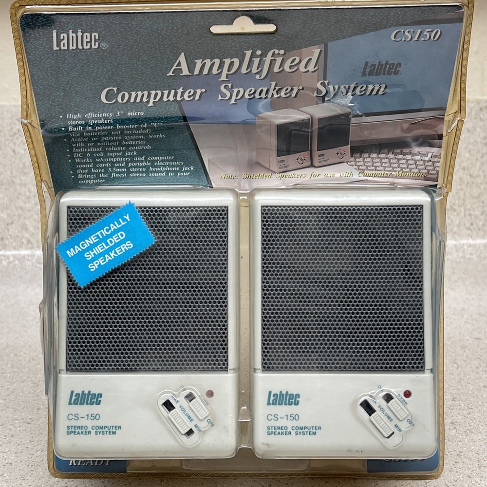 Labtec Amplified Computer Speaker System CS150 Digital Ready NIB