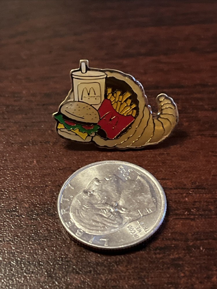 McDonald's Thanksgiving Holiday Cornucopia Employee Lapel Hat Pin