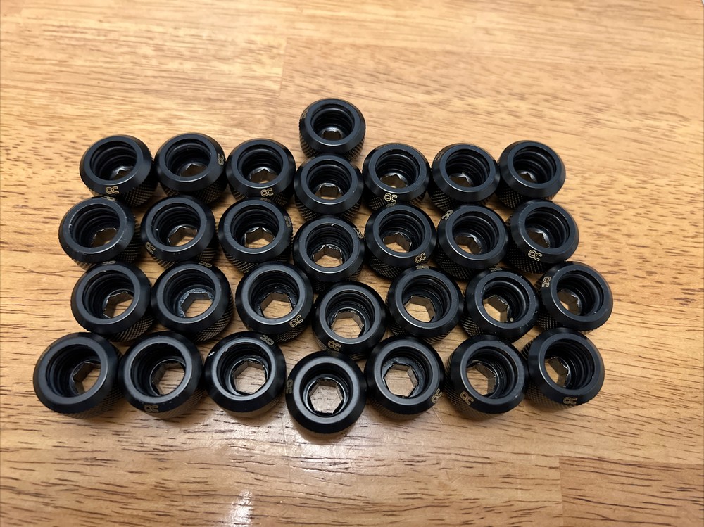 Alphacool Eiszapfen HardTube Fitting, 13mm OD, Deep Black. Price Per Fitting