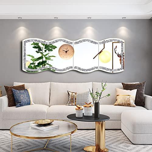 ZOLAPI Full Length Wall Mirror,Wave Pattern Irregular Crushed Diamond Full Body