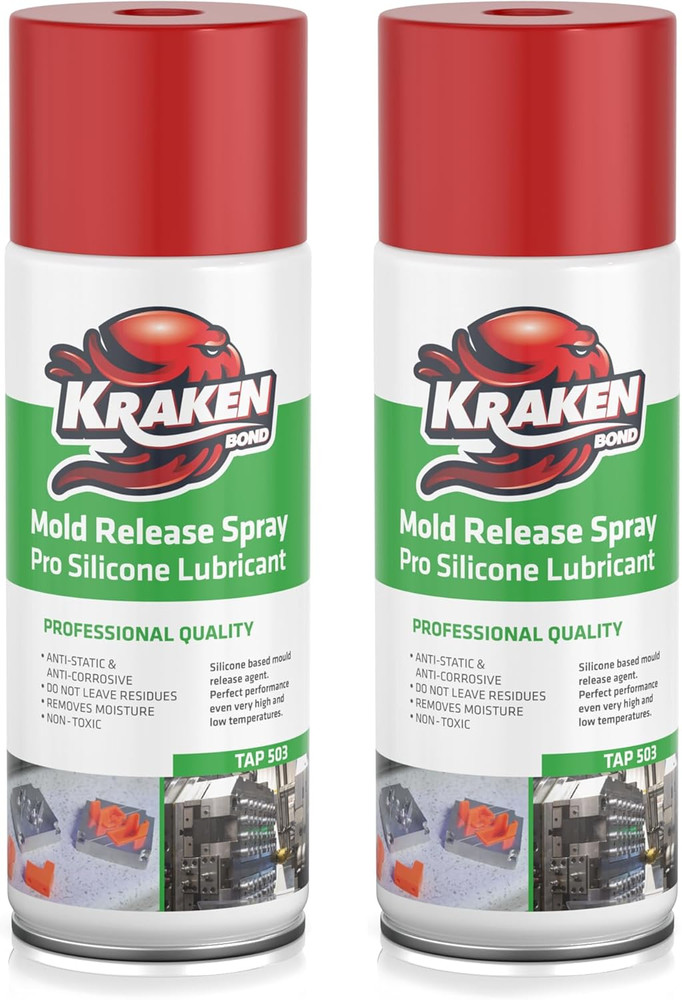 Silicone Mold Release Spray - (2x12.3 oz) High Temperature Mold Release Agent fo