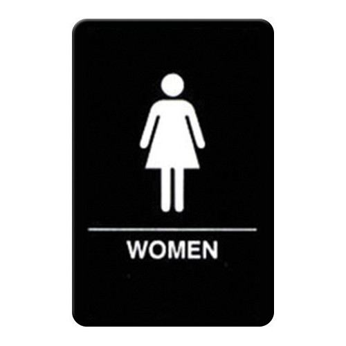 Information Sign, "Women", 6" x 9", Braille (12 Each)