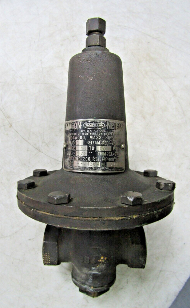 💥MASON-NEILAN 1/2" PRESSURE REDUCING VALVE 40-100 PSI NO 33-1
