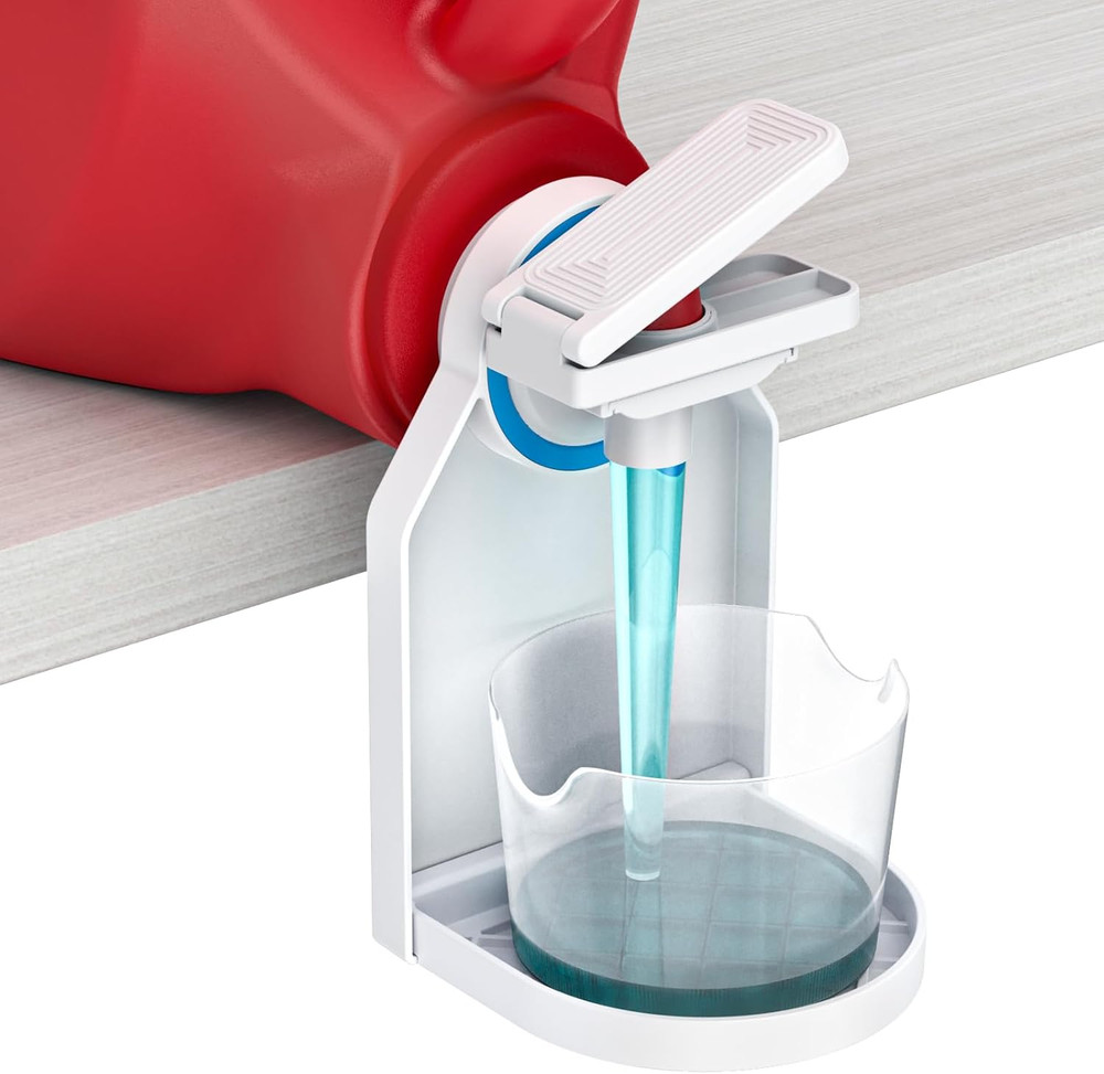 Laundry Detergent Dispenser Cup Holder,Nozzle Upgraded Labor-Saving Switch Easil