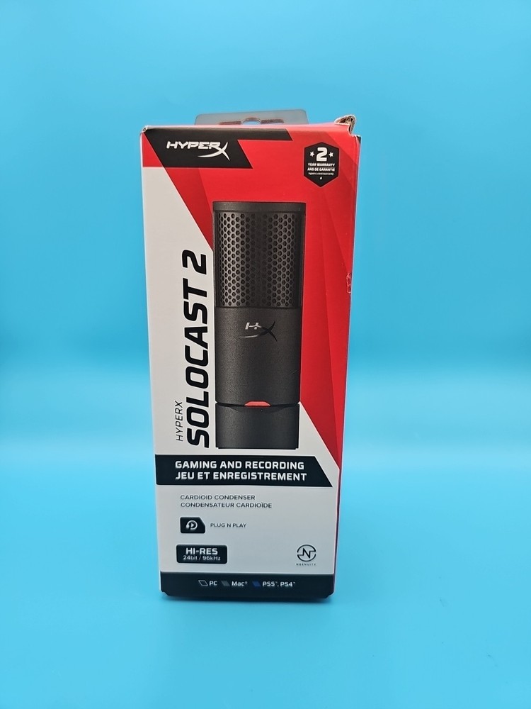 HyperX SoloCast 2 Gaming USB Condenser Microphone Built-in Shock Mount for PC