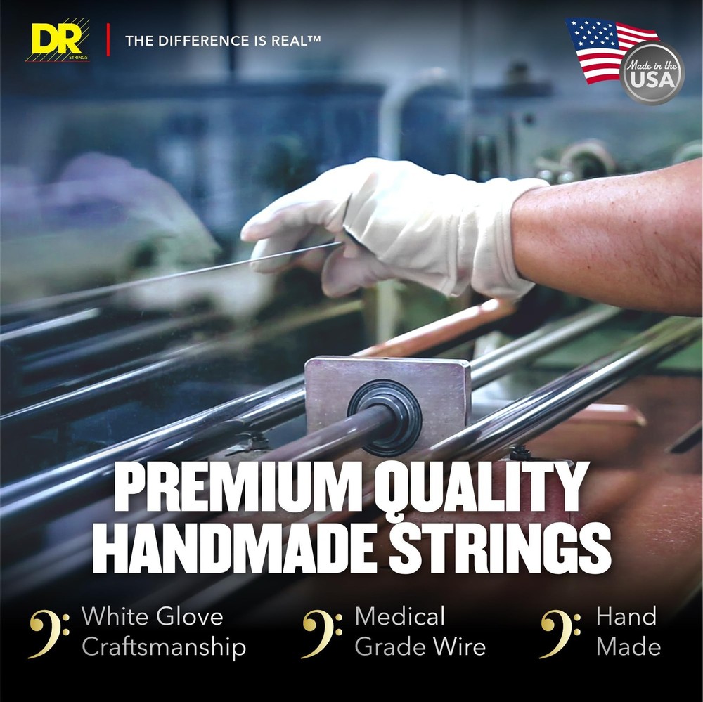 DR Strings PURE BLUES Bass Guitar Strings (PB-45), Silver