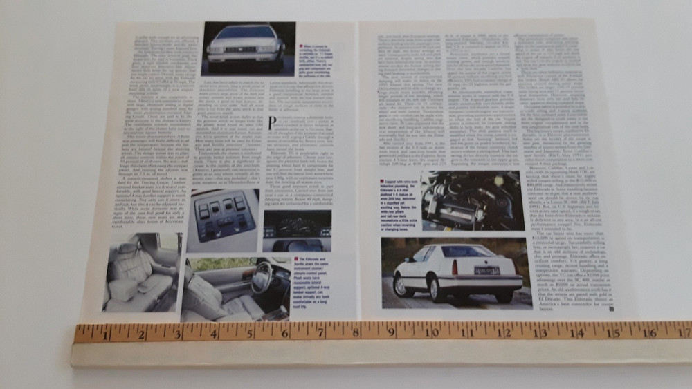 1992 CADILLAC ELDORADO ORIGINAL 1992 ARTICLE