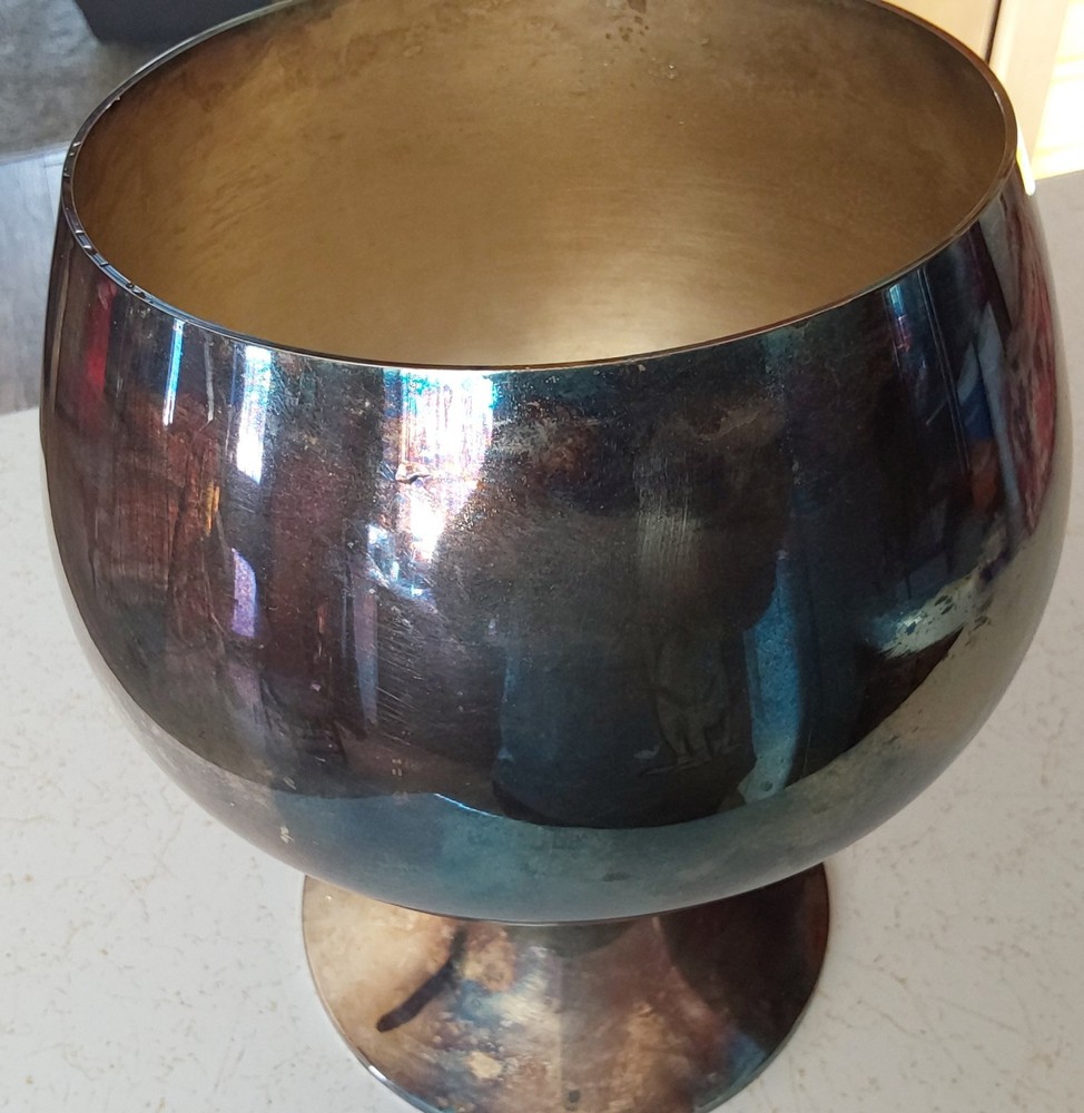 Giant 11" Oversized CHALICE WINE GOBLET Silver Plated?