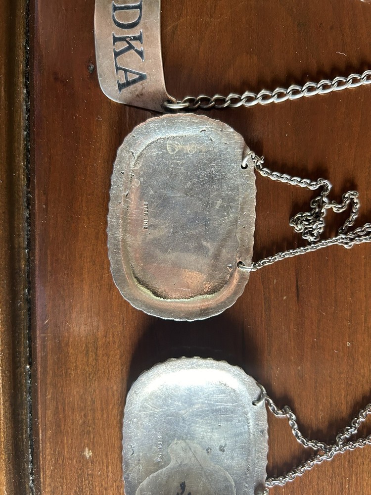 Antique Sterling Silver Decanter Labels