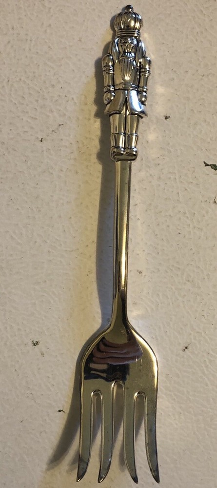International Silver Co. 10" Nutcracker Serving Fork Christmas Holiday Utensils