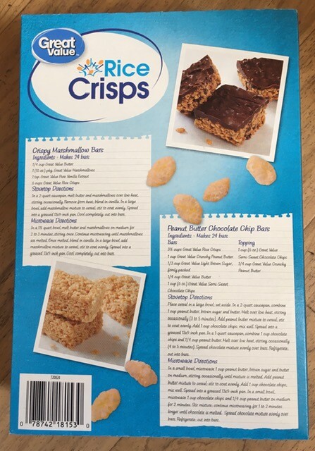 GREAT VALUE RICE CRISPS - 12oz