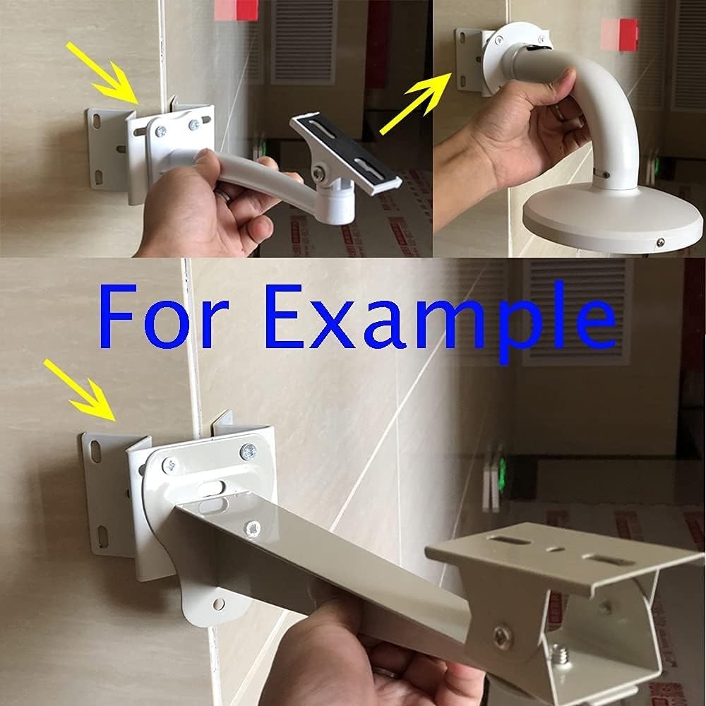 Rust-Proof White Metal Right Angle Bracket for Exterior CCTV Installation
