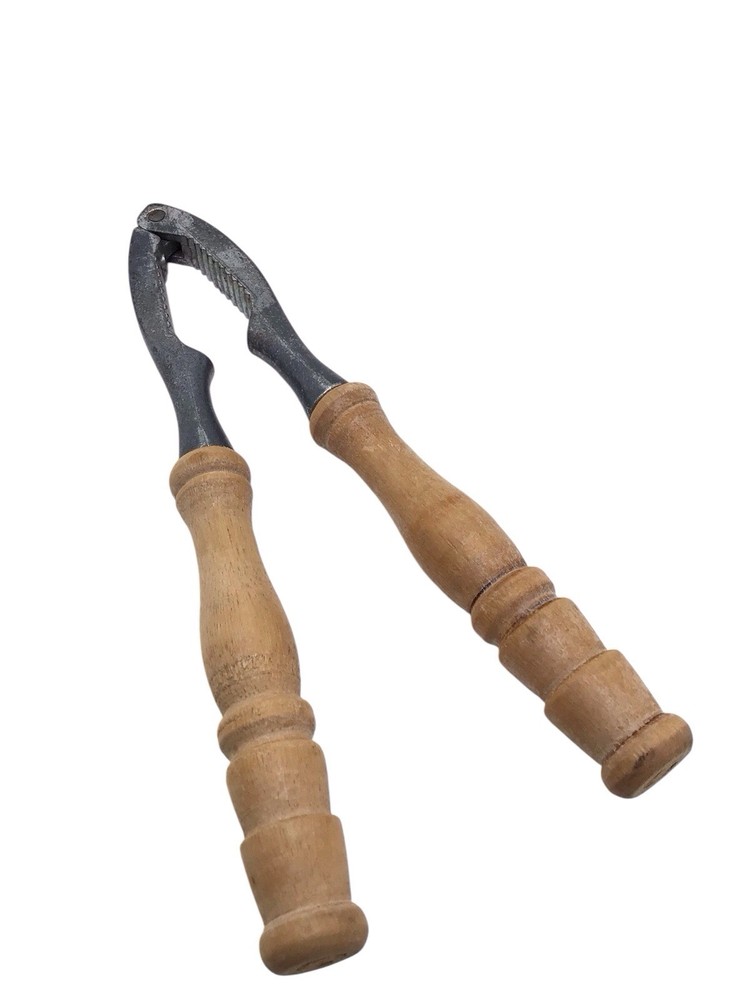 Vintage Wood Handle Nutcracker 7” Rustic Kitchen Tool Farmhouse