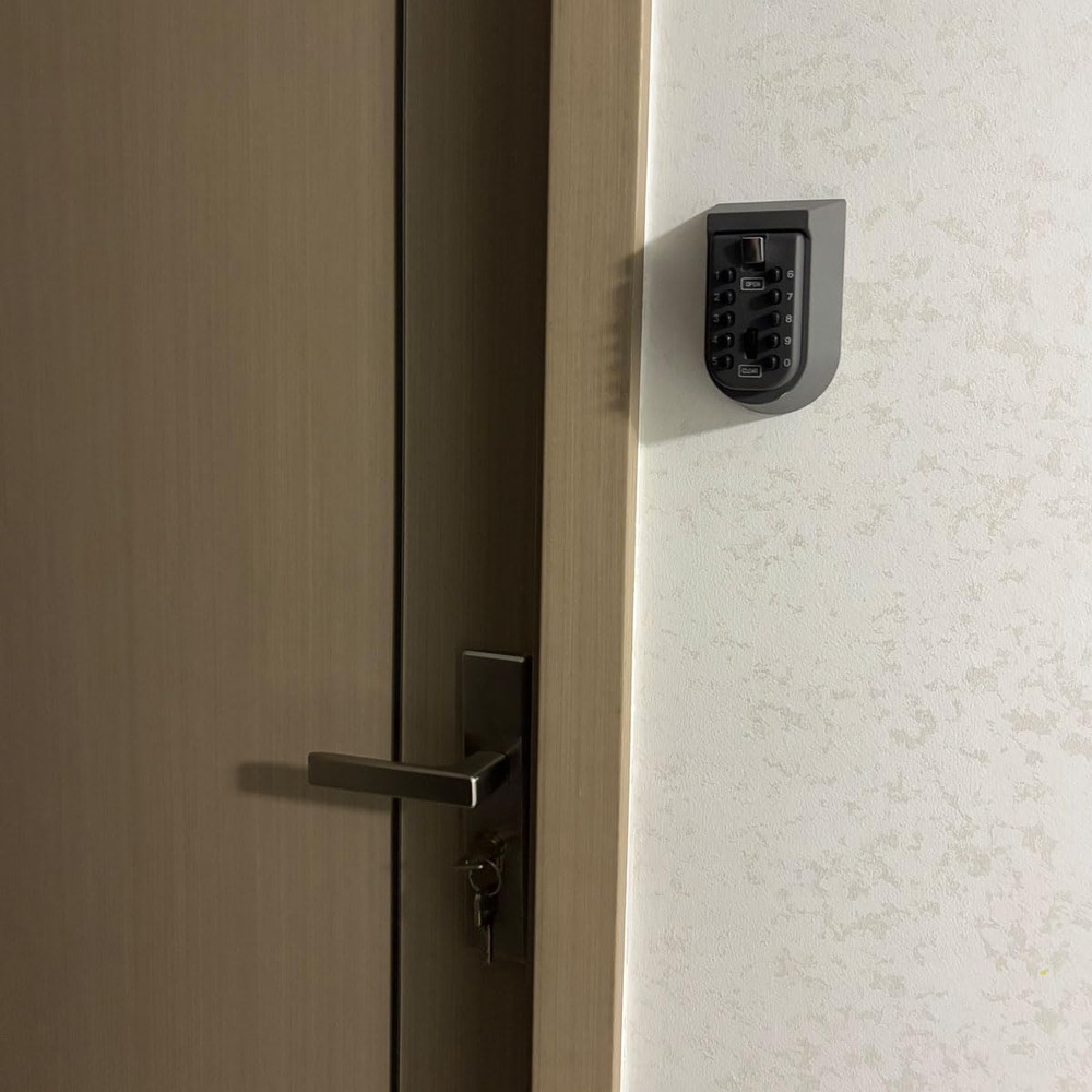 Key Lock Box for outside Wall Mount, Waterproof Spare Key Storage Box, 10-Digits