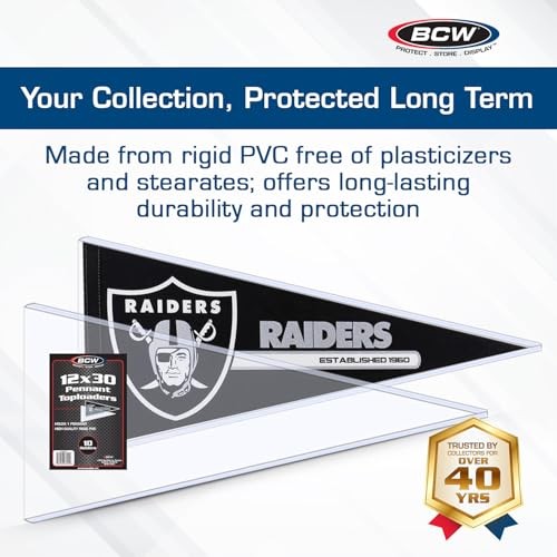 BCW 20 Pennant Top Loaders