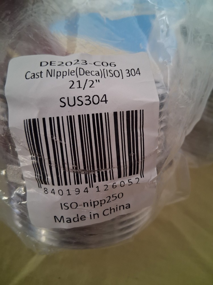 304 2.5" stainless nipple cast