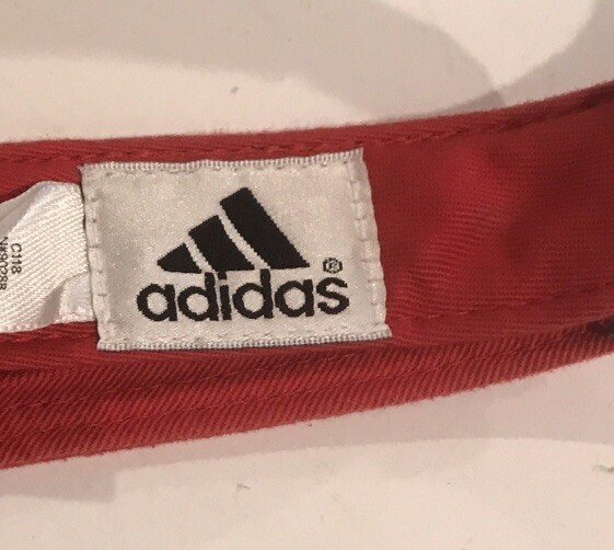 Red Adidas Golf Hat Cap Visor