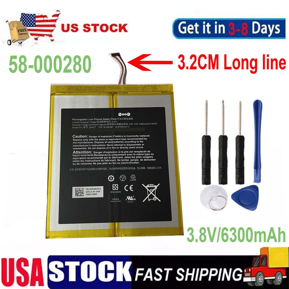 Replace Battery For Amazon Fire HD 6 7 8 10 Kindle Fire 7 5th 7th 9th 2012-2019