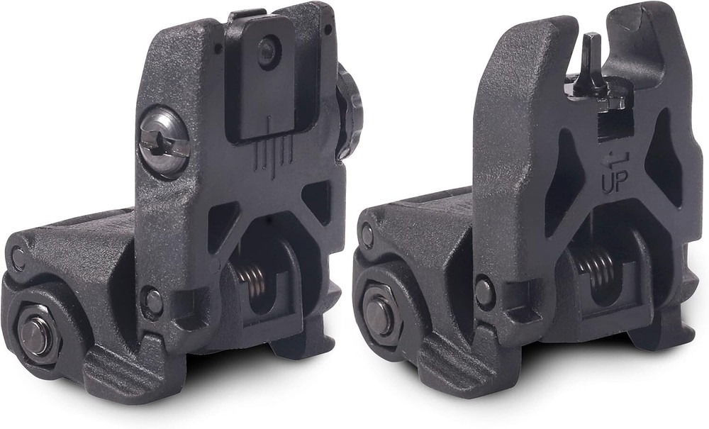 Flip Up Sight New Generation Front & Rear Back Up Sight Set Black