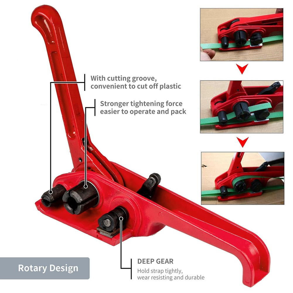 Packaging Strapping Banding Tensioning Tool - Sealer Tool Heavy Duty PP Plastic