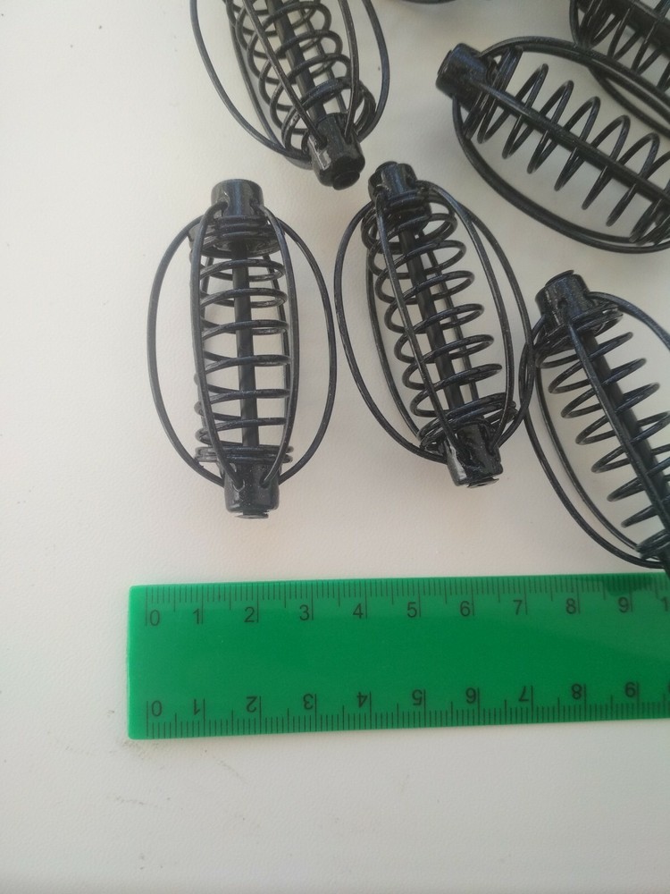 10 pcs spring coil inline method carp fishing feeder