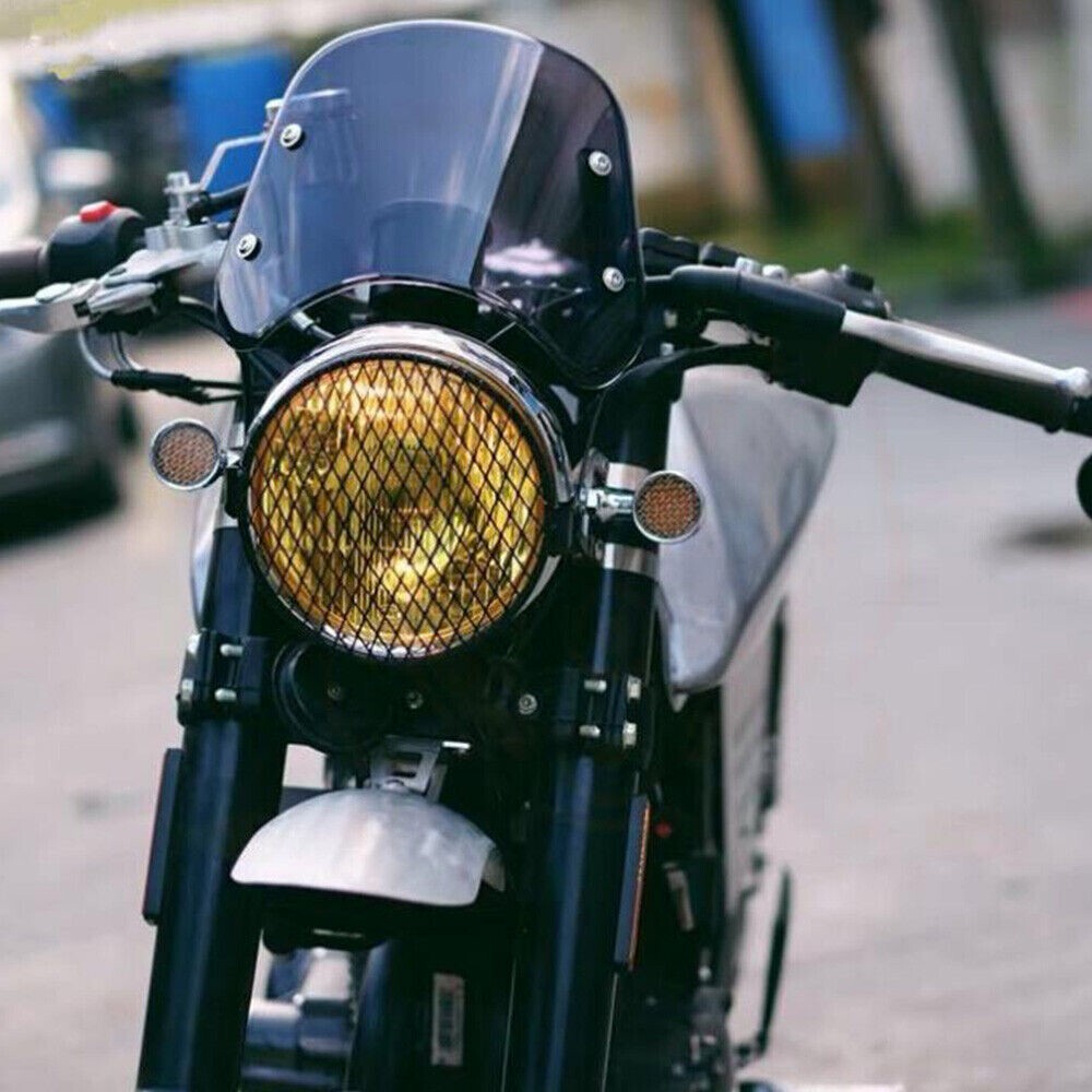 Motorcycle Headlight Windshield Windscreen Universal For 5-7'' Round Headlight A