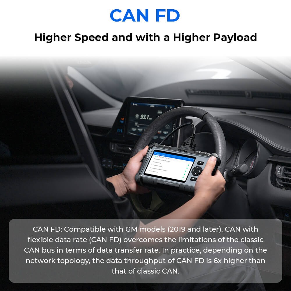 TOPDON Automotive OBD2 ABS SRS Reset Diagnostic Scanner Tool OBD Car Code Reader