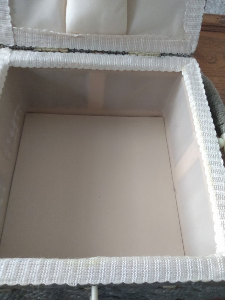 Vintage Sewing Basket Weaved