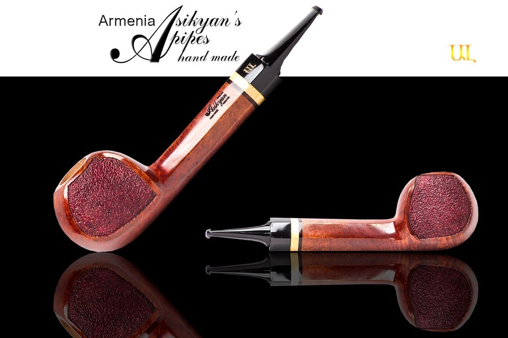 Asikyan Pipe #480/25 Blowfish Rusticated/Smooth Hand Made