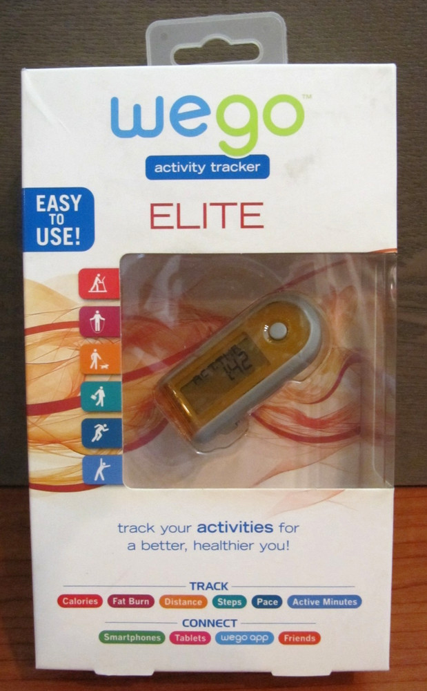 WEGO Elite Activity Tracker- Captures Fat and Calorie Burn Orange/Silver New