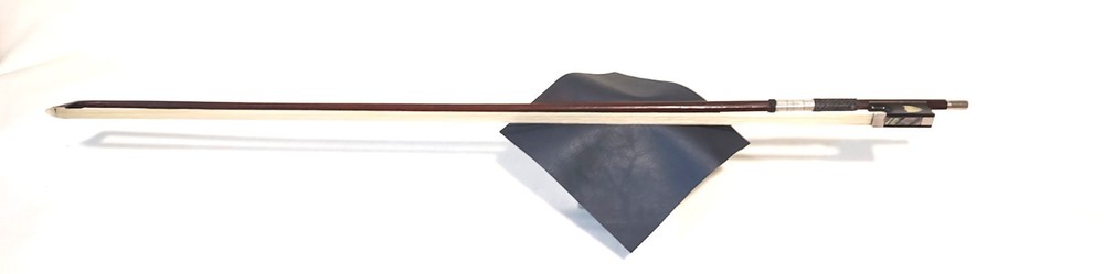 Violin Bow 4/4, European Workshop 1900s, Shield Frog, Sterling Windings & Button