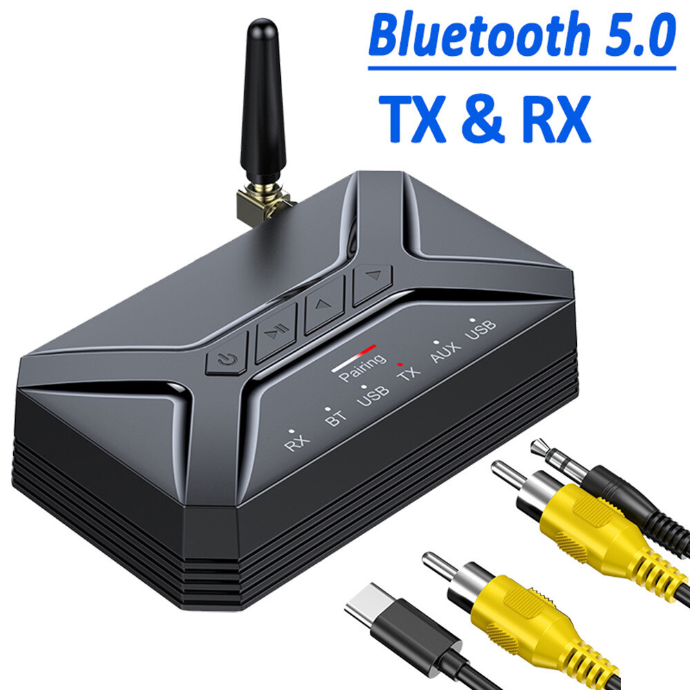 Bluetooth Transmitter Receiver Long Range For TV Home Stereo Audio Adapter US