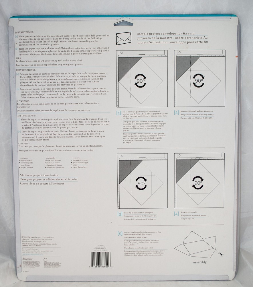 Martha Stewart Crafts 3 Piece Scoring Board & Envelope Maker NEW