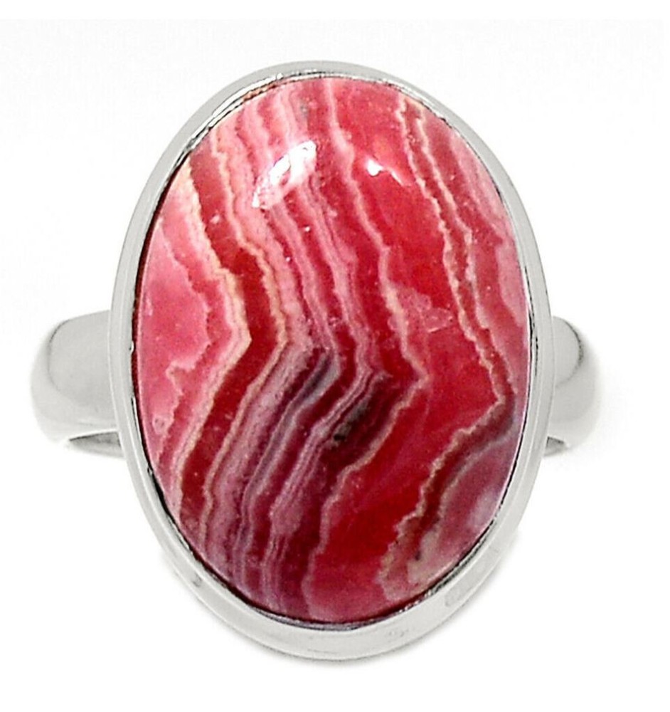 Rhodochrosite Sterling Silver Ring sz 7