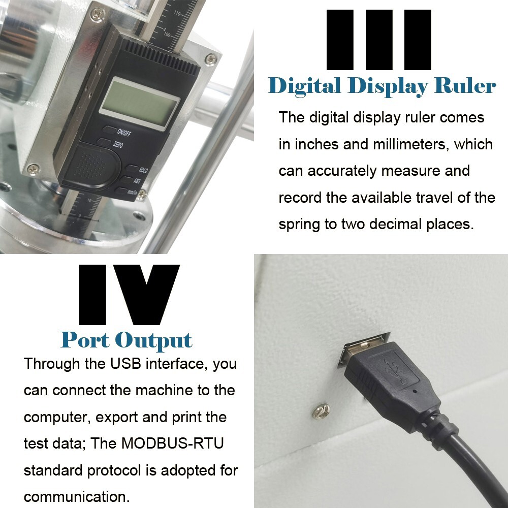 ETH-5000 5000N/509.8kgf Spring Push Pull Tester Machine 110V-220V 0.1N
