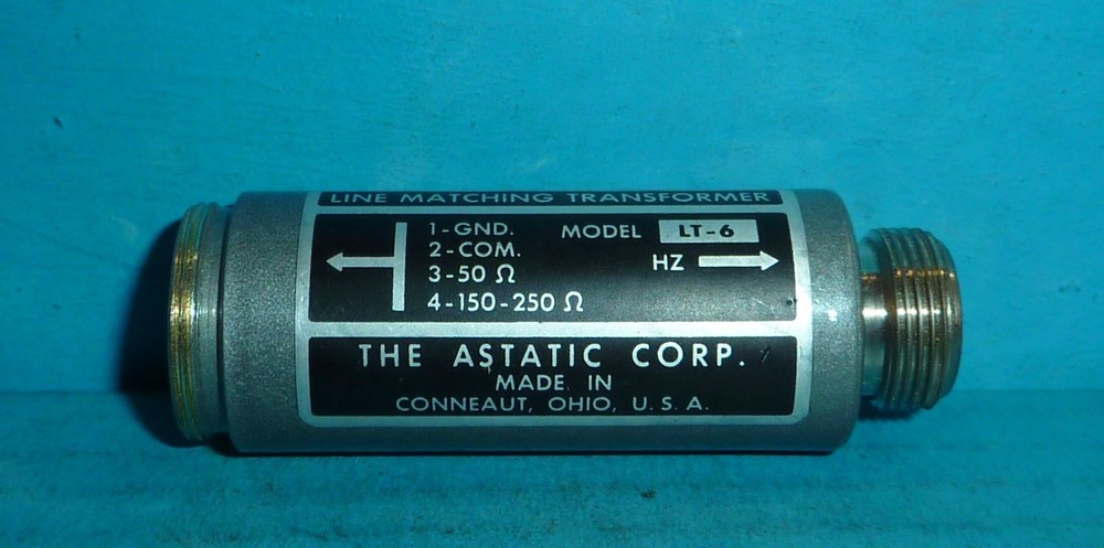 Astatic LT-6 Microphone Line Matching Transformer