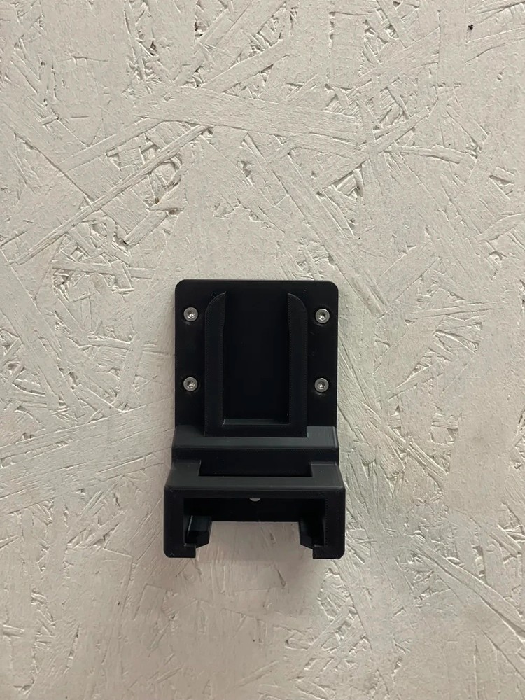 Milwaukee M18 Battery and Tool Holder - Black 3d Printed