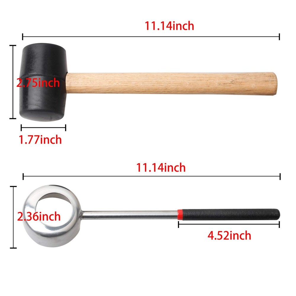 Coconut Opener Tools with Hammer Super Safe & Easy to Open Young Coconuts Tool