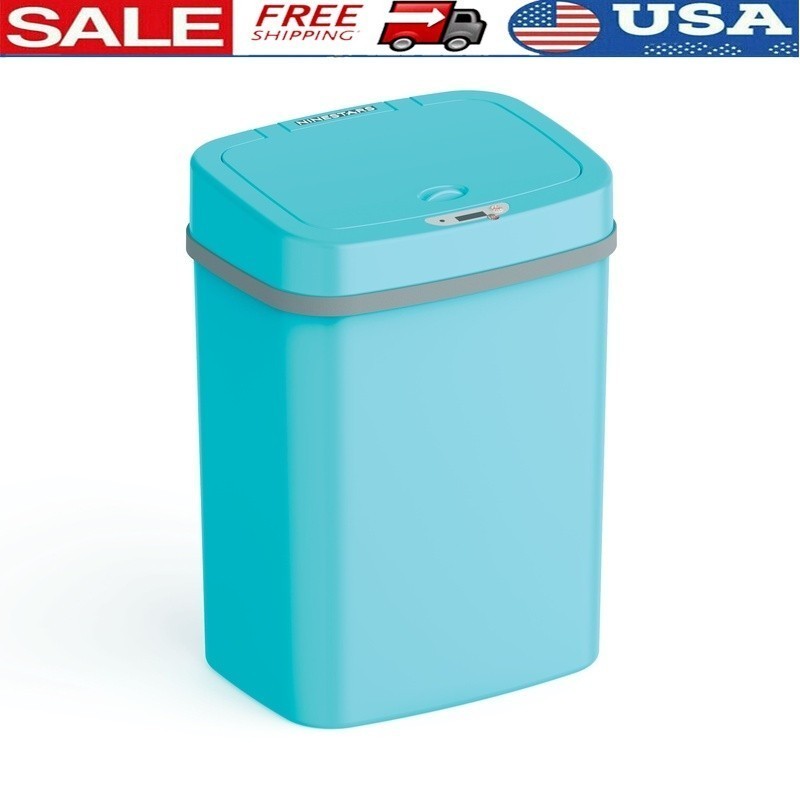 Touchless Motion Sensor Trash Can 3.2 Gallon Automatic Lid Wastebasket Teal