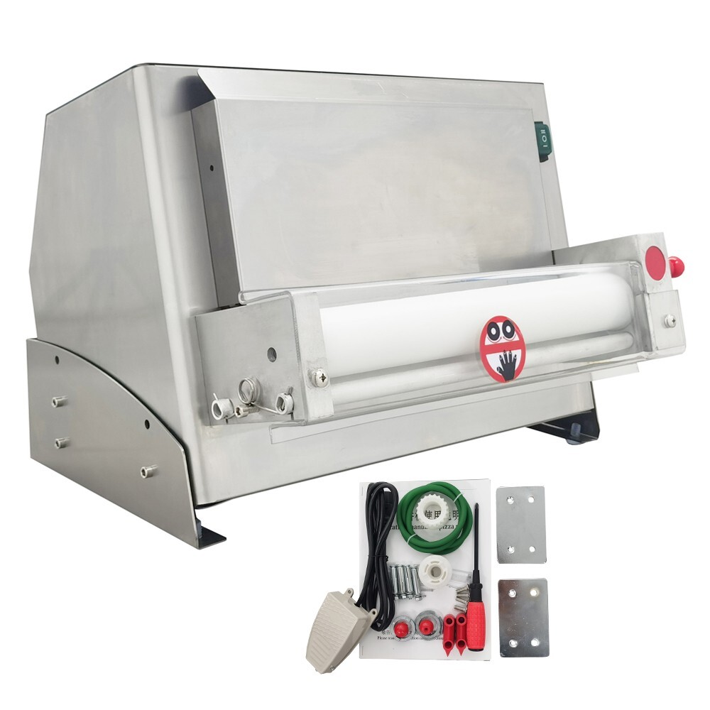 110V Electric Dough Roller Sheeter Pastry Press Bakery Cake Pizza Making Machine