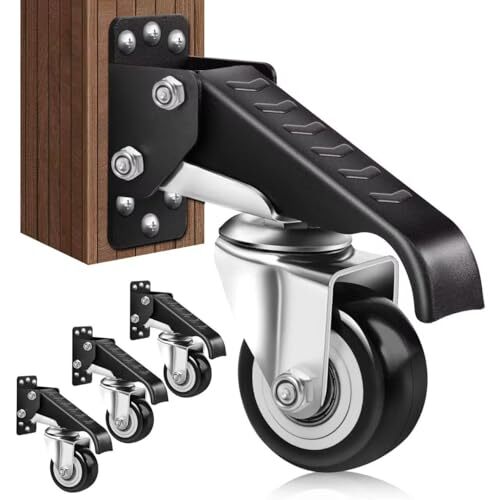 SPACECARE Retractable Workbench Casters Kit, Heavy Duty  Assorted Styles