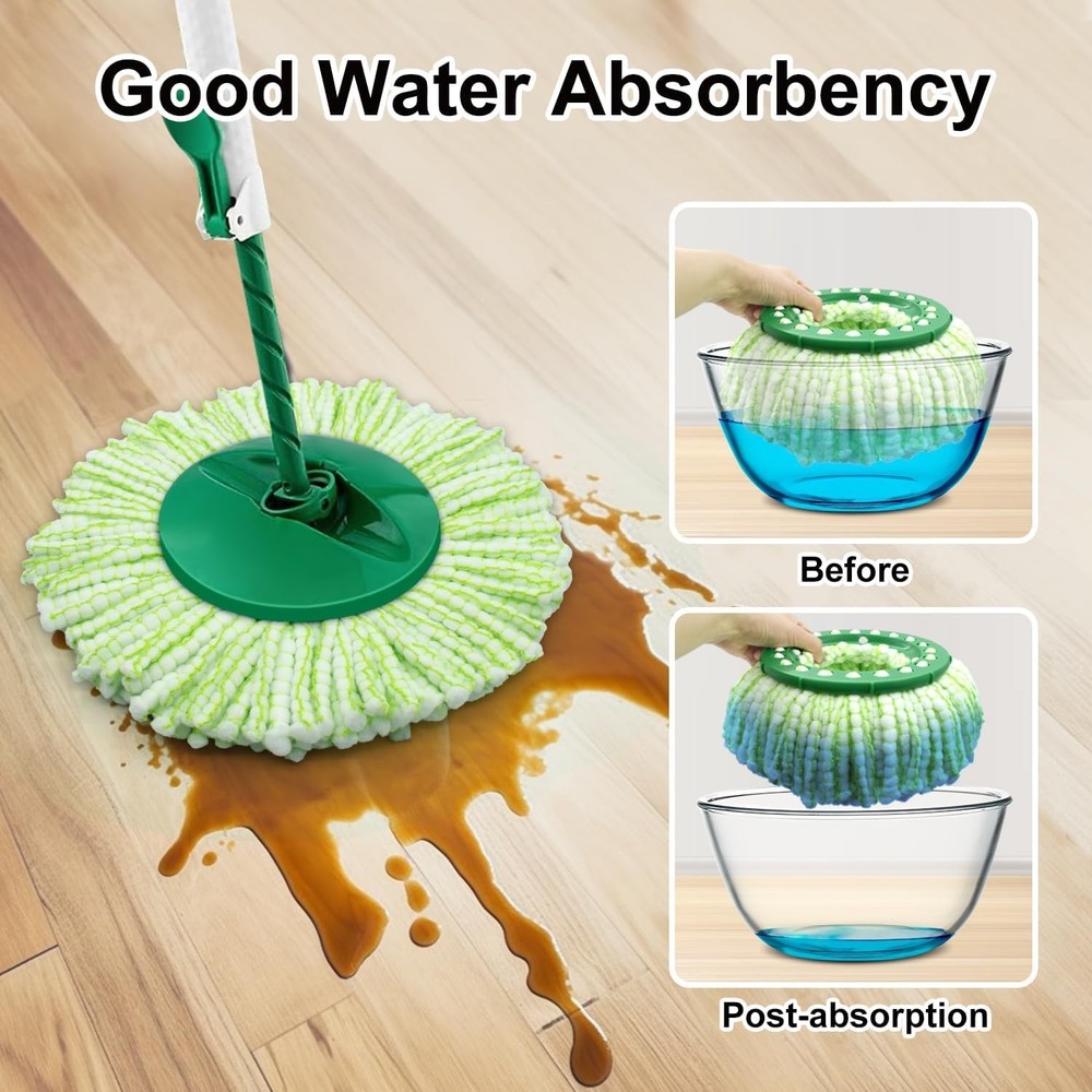 Reusable Mop Head for Libman Tornado Spin Mop Thick Microfiber Spin Mop Refil...
