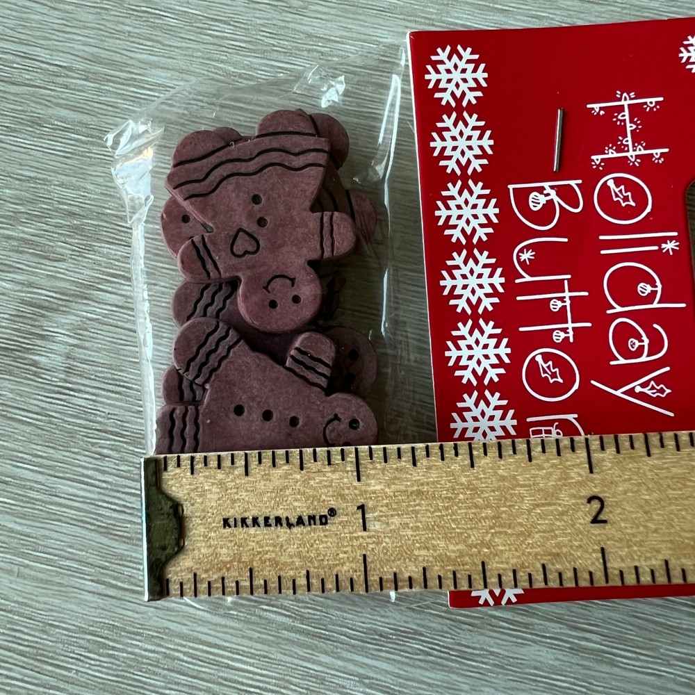 Gingerbread Men Holiday Buttons Flatbacks Embellishments